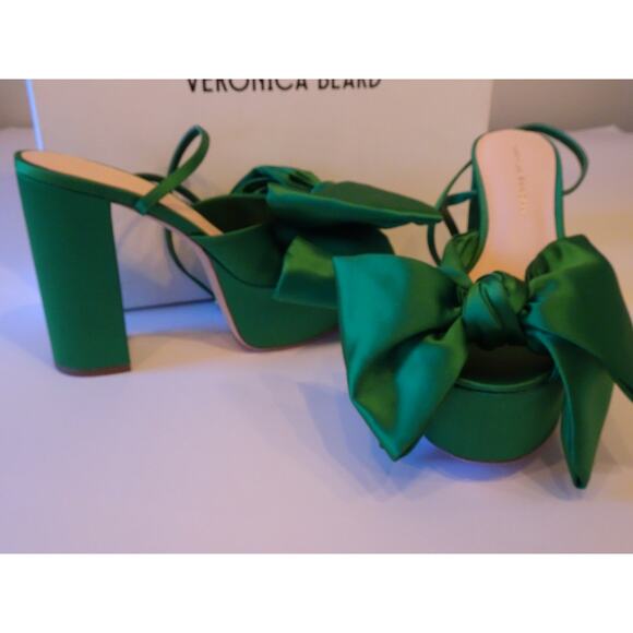 Loeffler Randall Camellia Emerald Green Platform Bow Sandals Pumps NWOT 698 Sz 7 - Picture 14 of 14